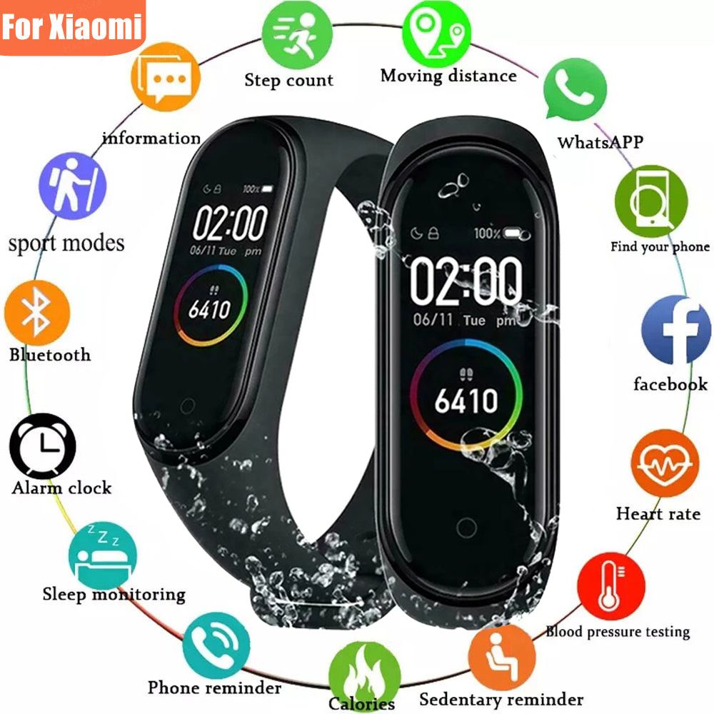 For Xiaomi Smart Watch Men Women Sport Waterproof Smartwatch For Android IOS Smart Clock Heart Rate Blood Pressure Monitor Watch