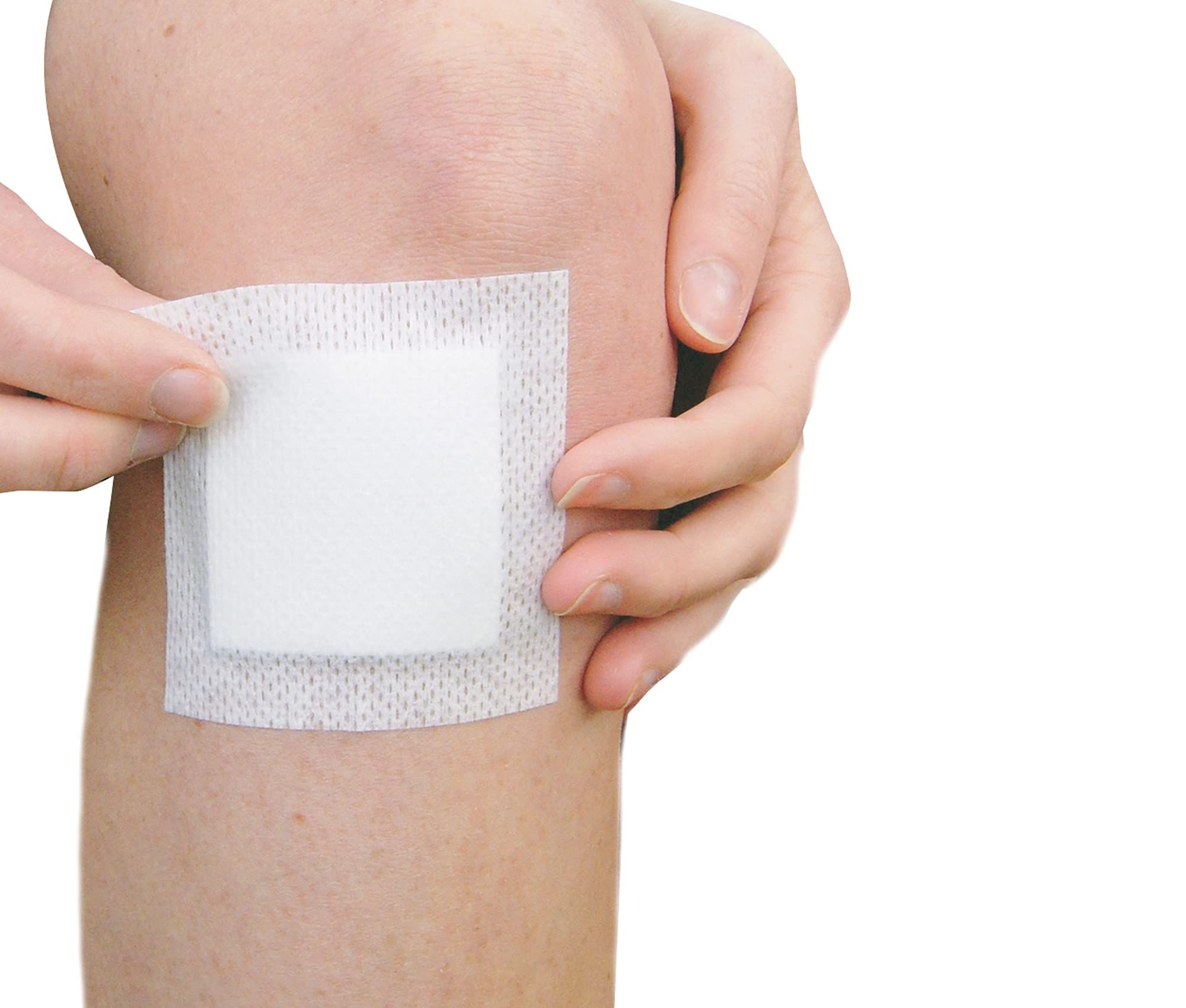 Island Dressing. Case of 100 Adhesive Dressings 2" x 2" for Wound Protection. Sterile dressings with Non-Adherent Island pad. Single use & Latex-Free.