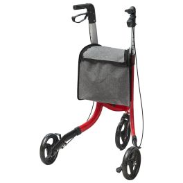 VEVOR 3 Wheels Rollator Walker for Seniors, Lightweight Aluminum Foldable Rolling Walker with Adjustable Handle, Outdoor Trio Mobility Walker with Large Wheels & Spacious Storage Bag, 260LBS Capacity