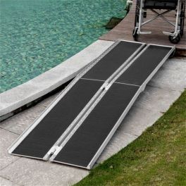 10' Threshold Ramp,Portable Wheelchair Ramp,Carpeted Foldable Handicap Ramp,